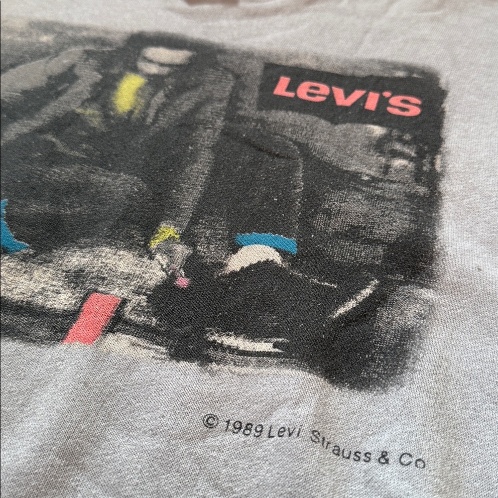 1989 Levi’s Vintage Street Fleece Crewneck Sweater Levi Strauss - Picture 3 of 10